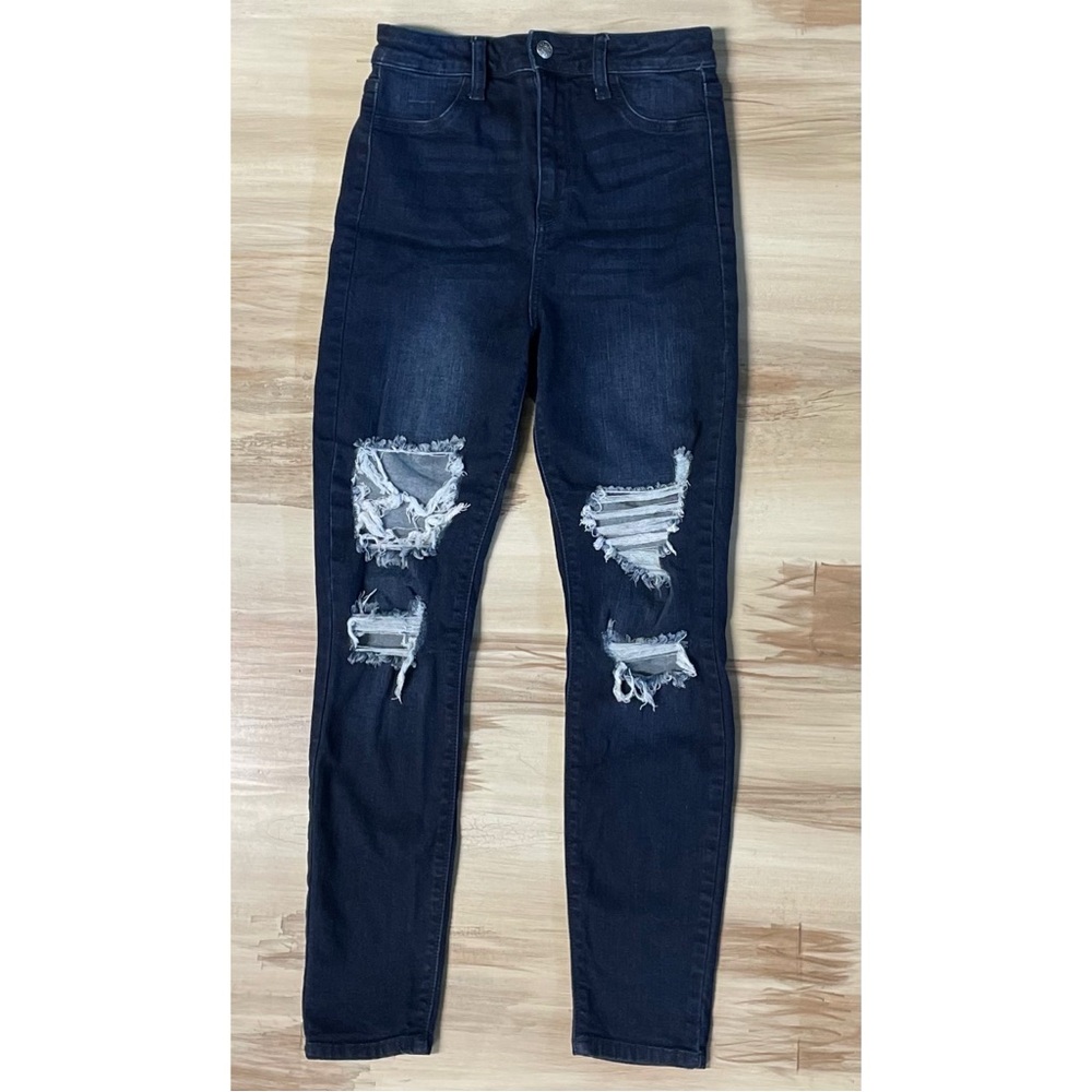 Cello Distressed Skinny Jeans Blue Juniors Size 7